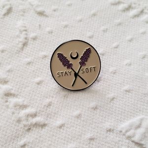 Stay soft enamel pin